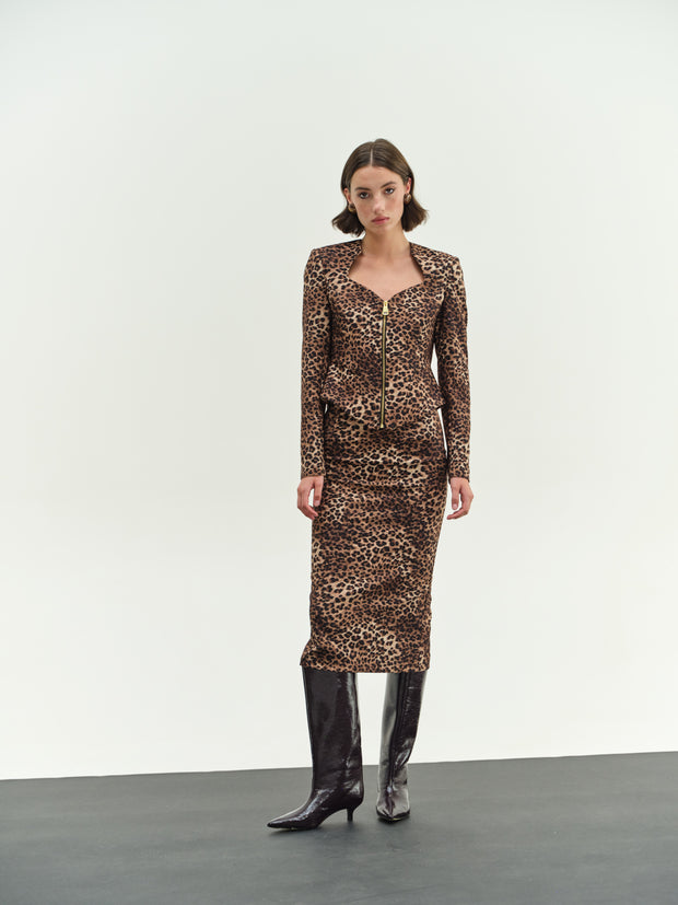 Φούστα Πενσιλ Τιγρέ