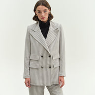 Striped Double Breasted Jacket