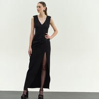 maxi dress with thigh split