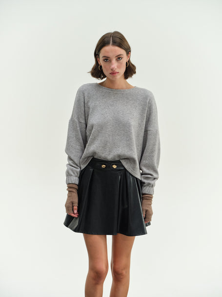 Mini Δερμάτινη Φούστα