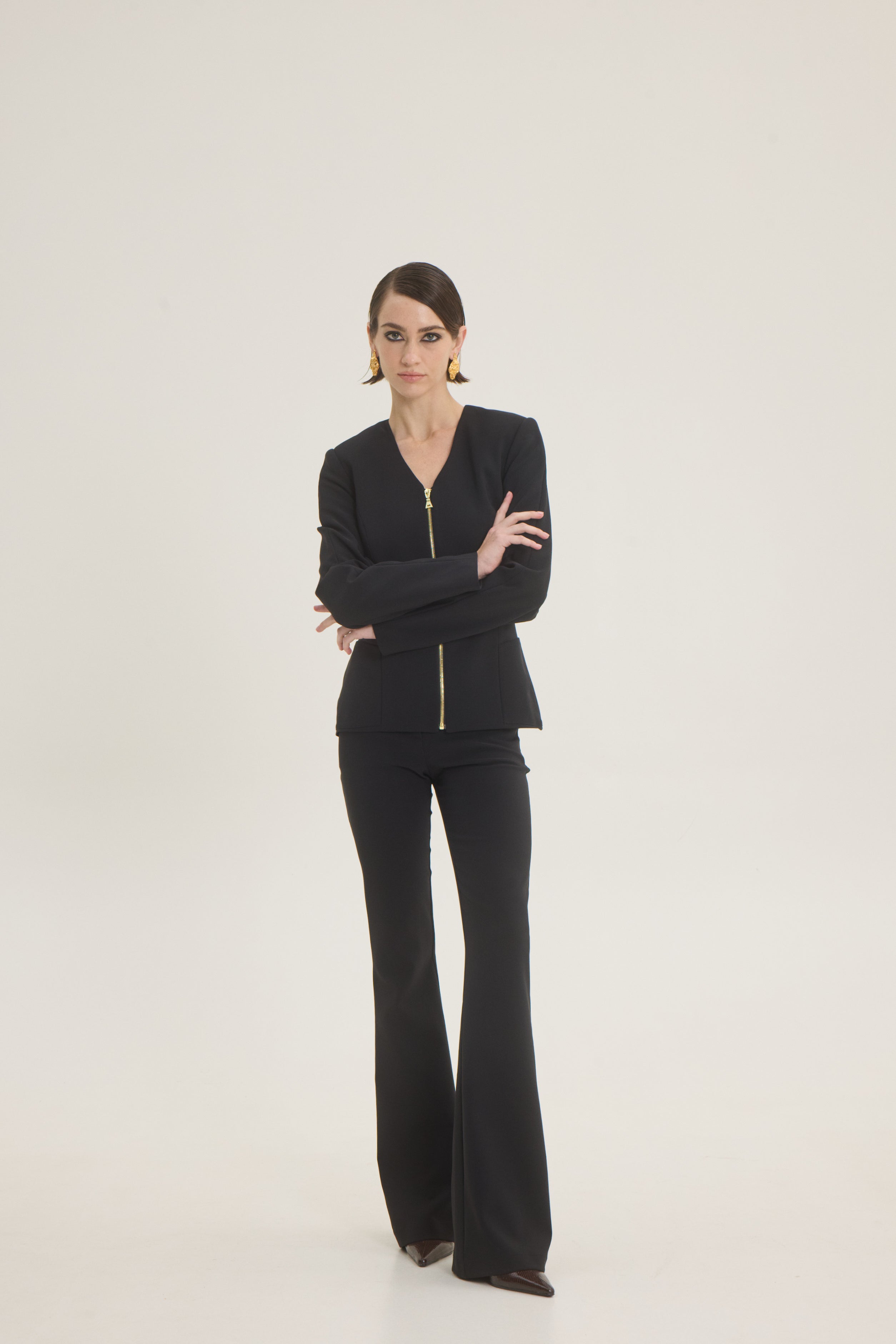 Jacket with zipper