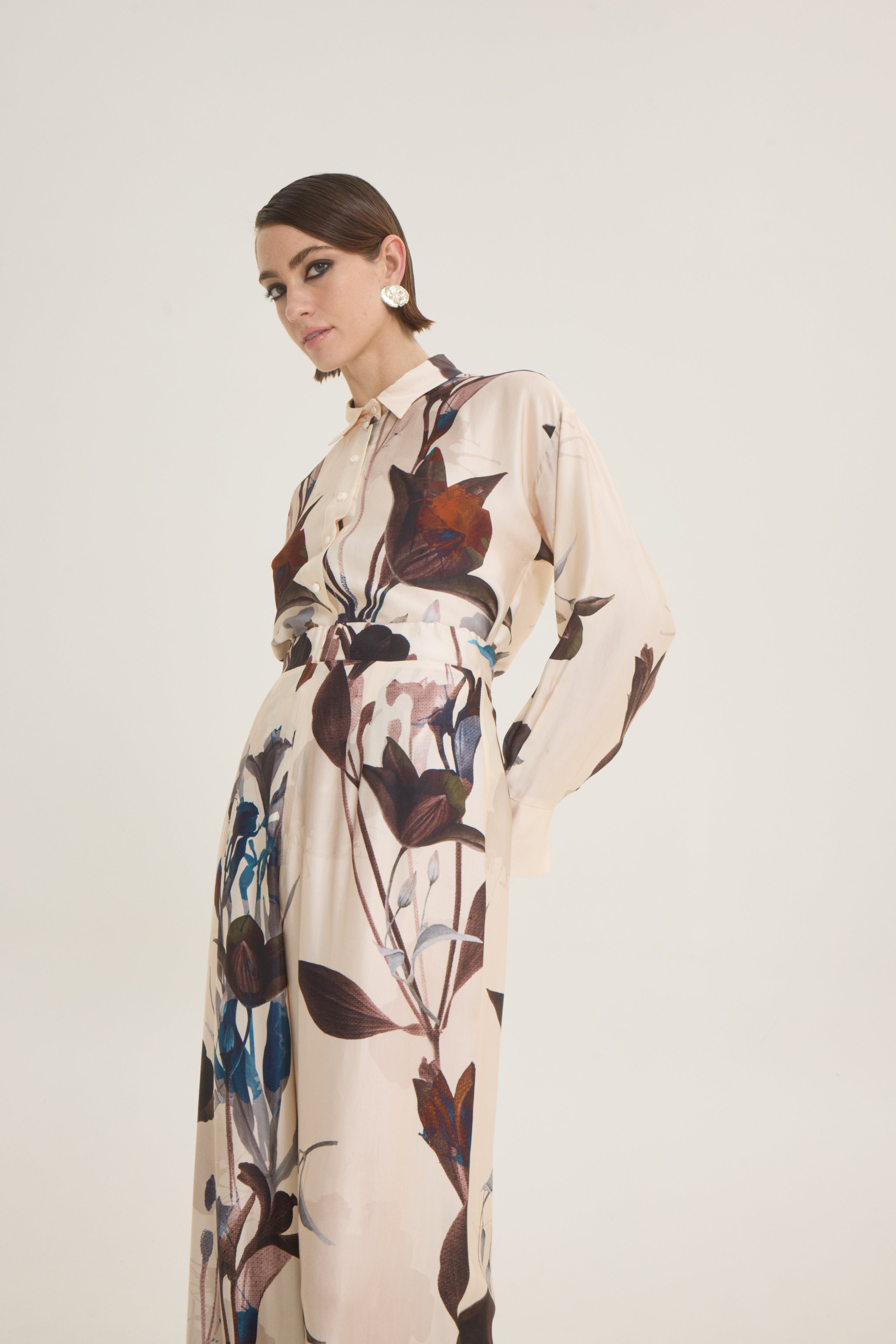 Flower printed shirt