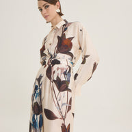 Flower printed shirt