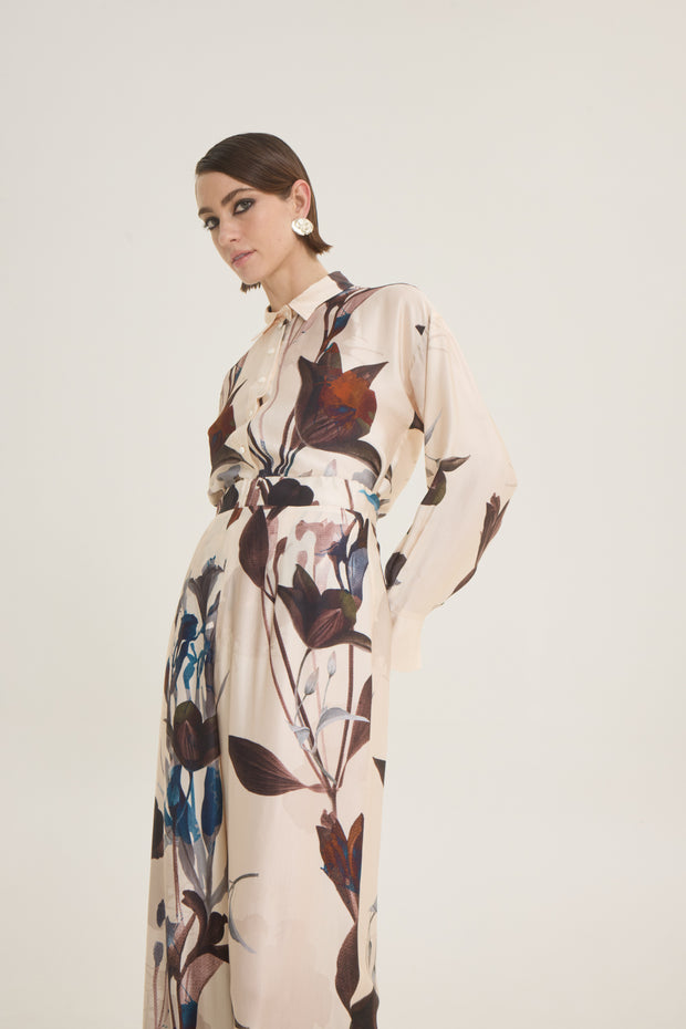 Flower printed shirt