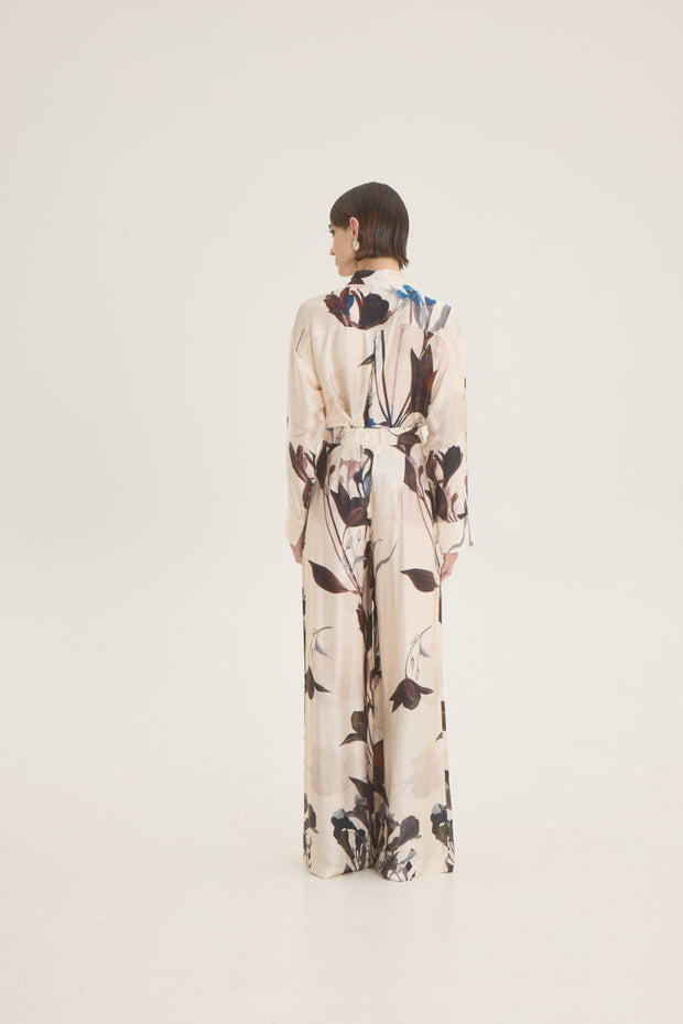 Flower printed pants