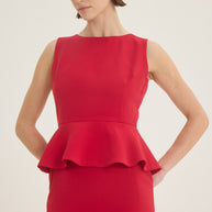 Φόρεμα peplum κρέπ