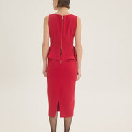 Φόρεμα peplum κρέπ