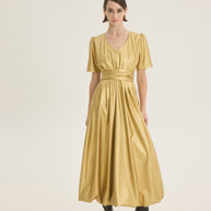 Balloon dress eco leather