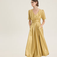 Balloon dress eco leather