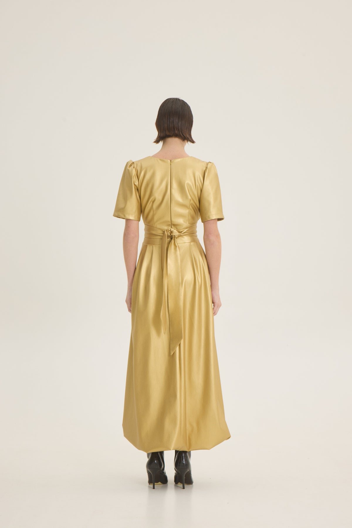 Balloon dress eco leather