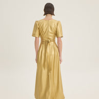Balloon dress eco leather