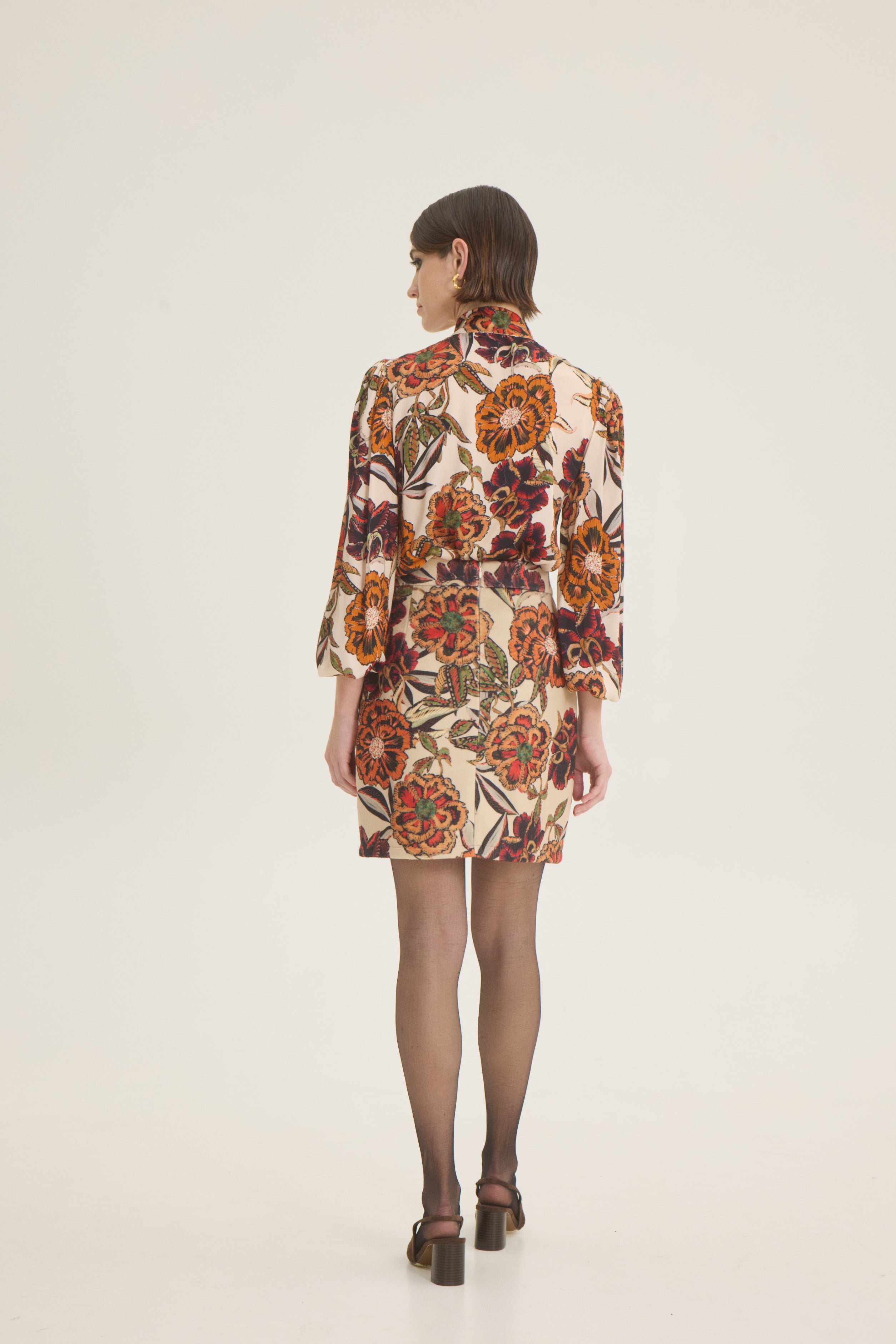 Floral mini skirt