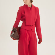 Jacket with scarf and belt