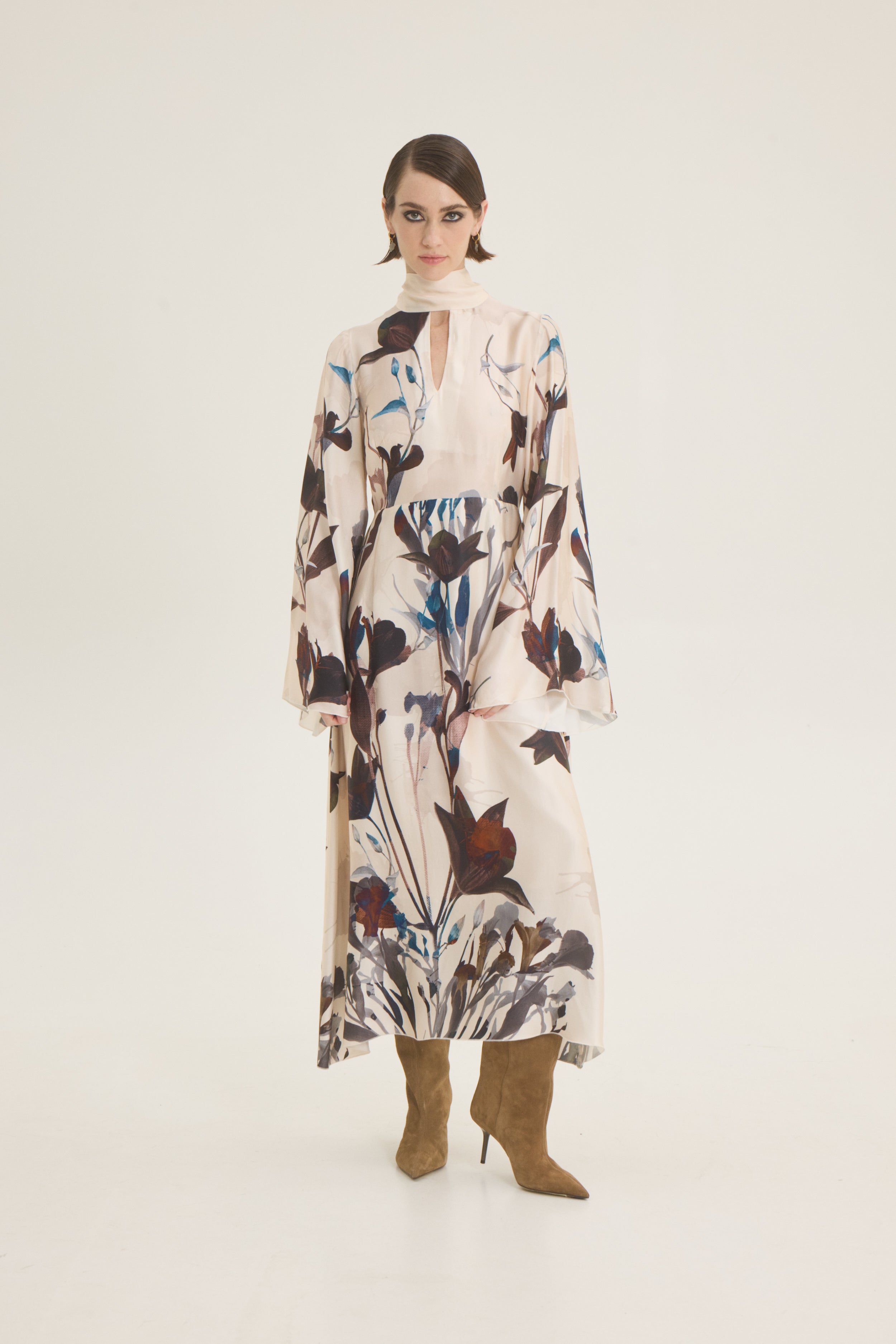 Flower printed dress