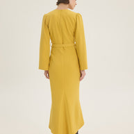 Belted crepe dress
