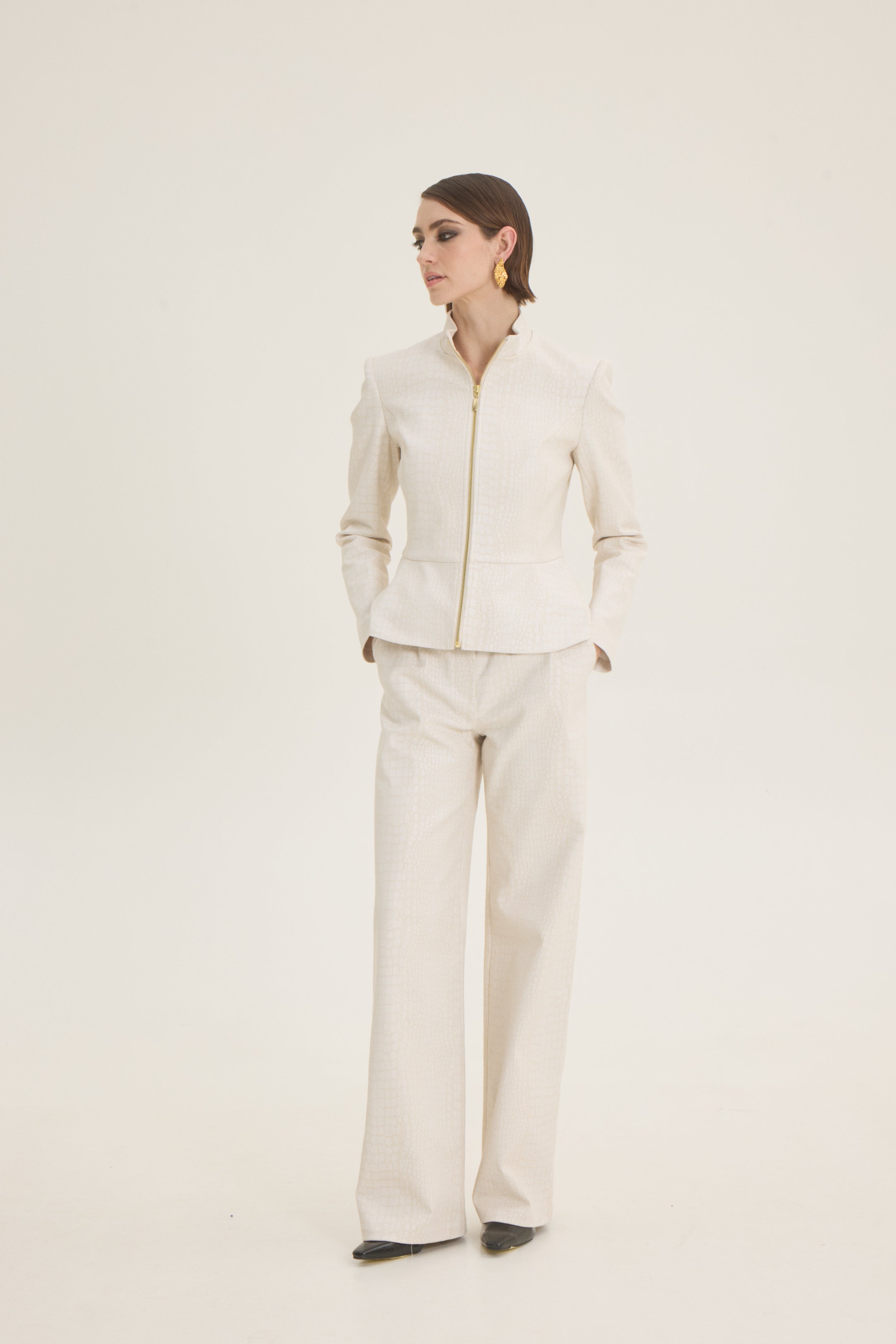 Croco zipped jacket
