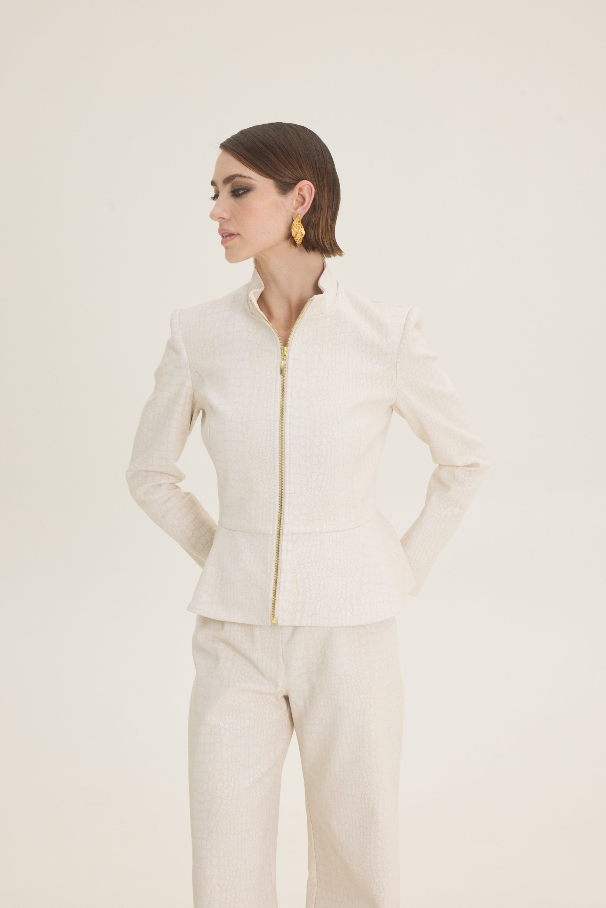 Croco zipped jacket