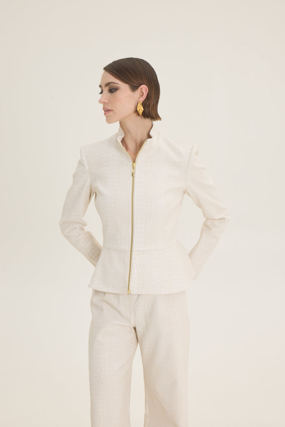Croco zipped jacket