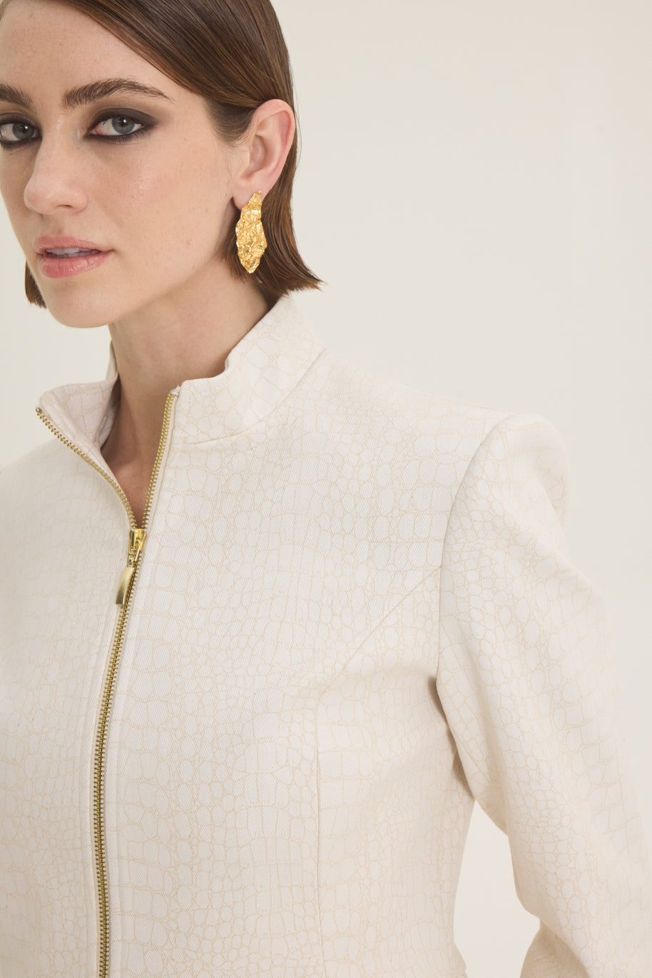 Croco zipped jacket