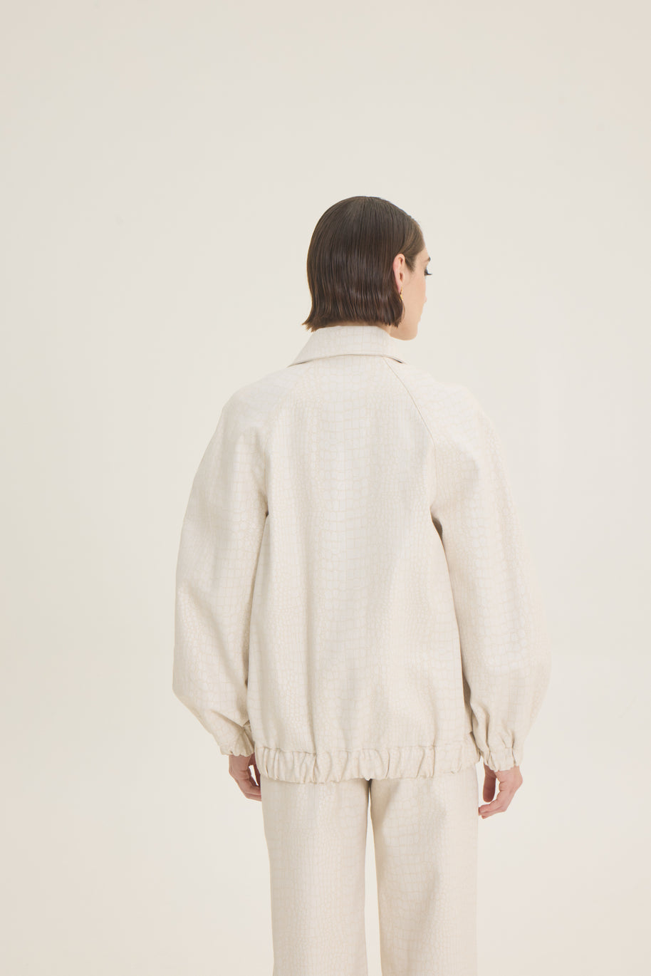 Oversized croco jacket