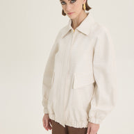 Oversized croco jacket