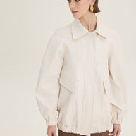 Oversized croco jacket