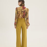 Ruffled neck blouse