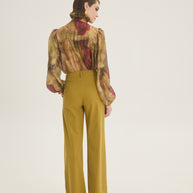 Ruffled neck blouse