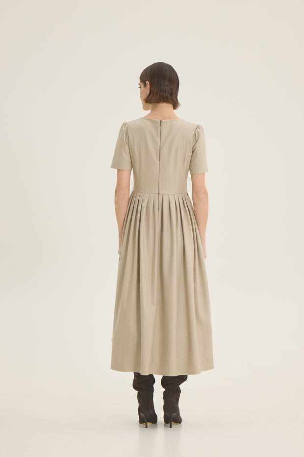 Pleated midi dress