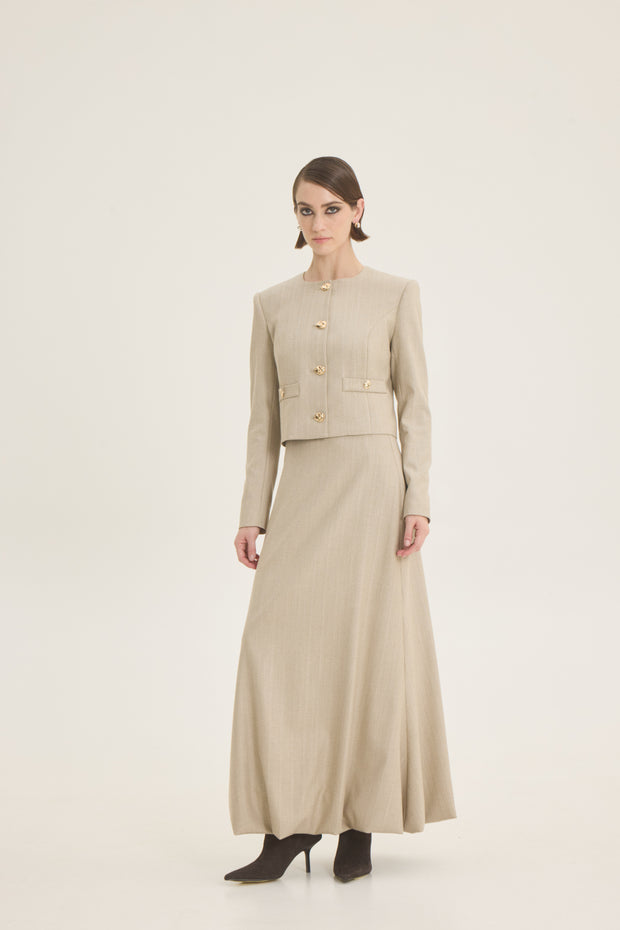 Balloon long skirt