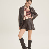 Eco leather blazer