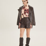 Eco leather blazer