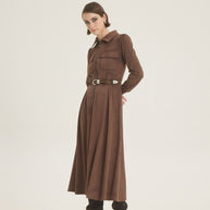 Suede zipped dress