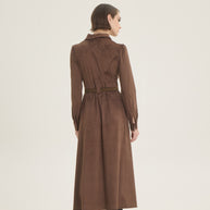 Suede zipped dress