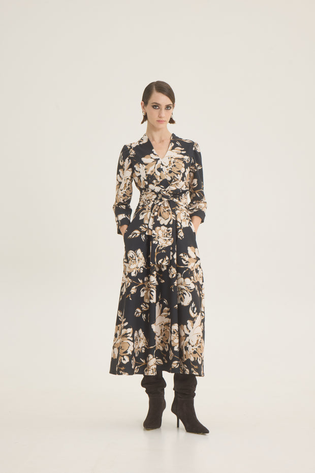 Floral pleated dress