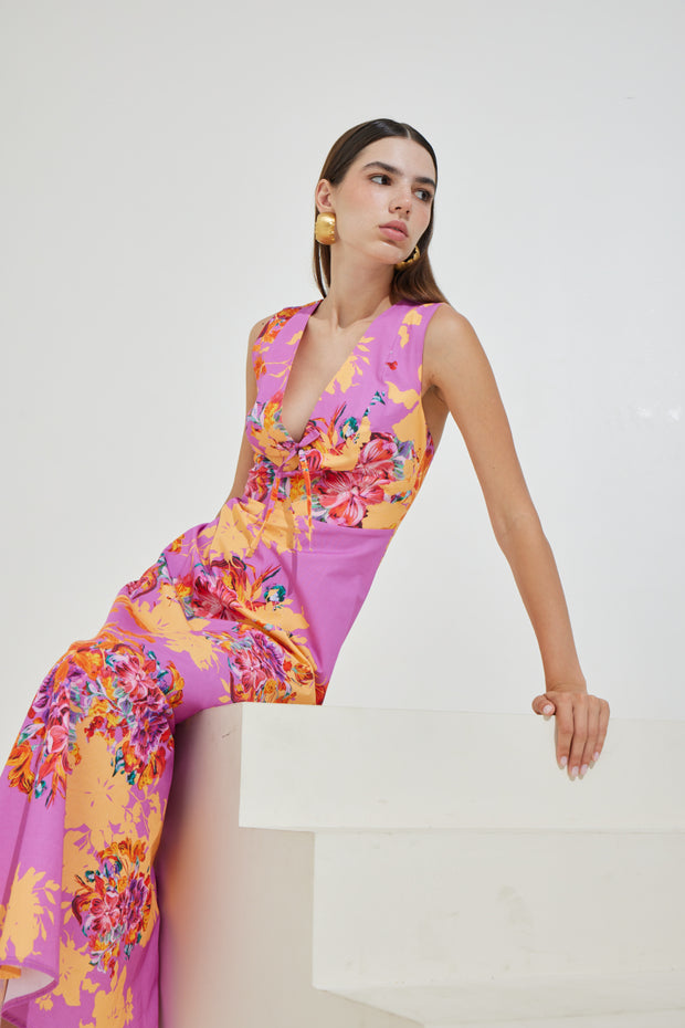 Φλοράλ Μακρύ Φόρεμα