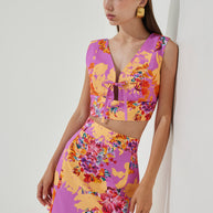 Φλοράλ Κοντή Φούστα