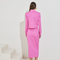 Midi Βαμβακερή Φούστα