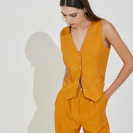 Classic Linen Vest