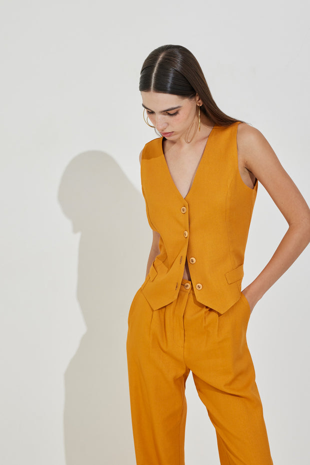 Classic Linen Vest