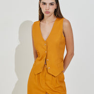 Classic Linen Vest