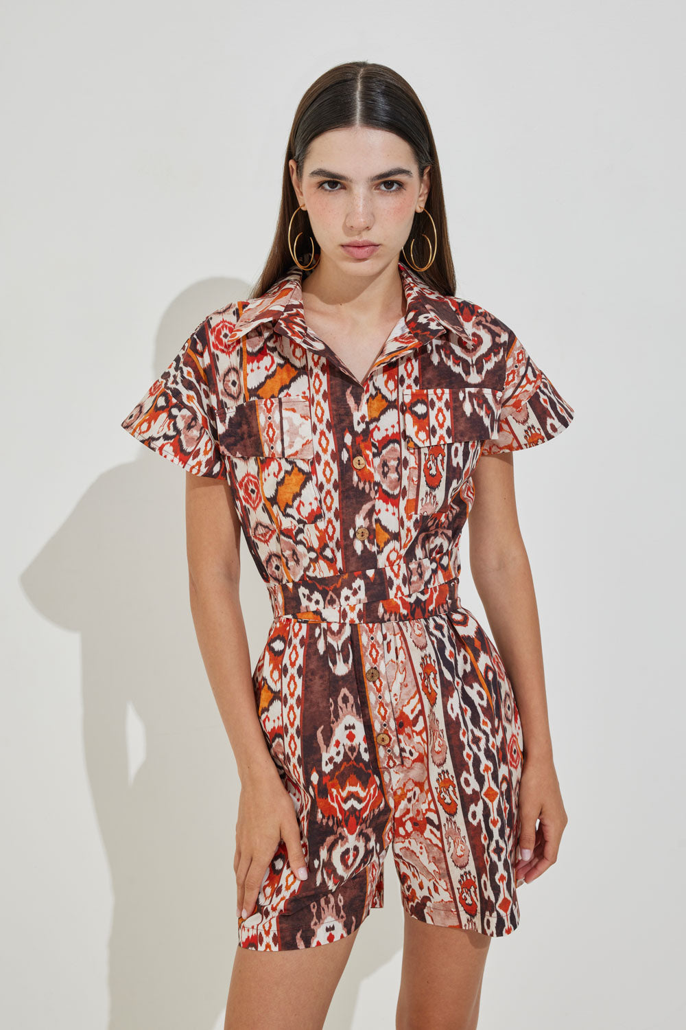 Printed Short Jumpsuit
