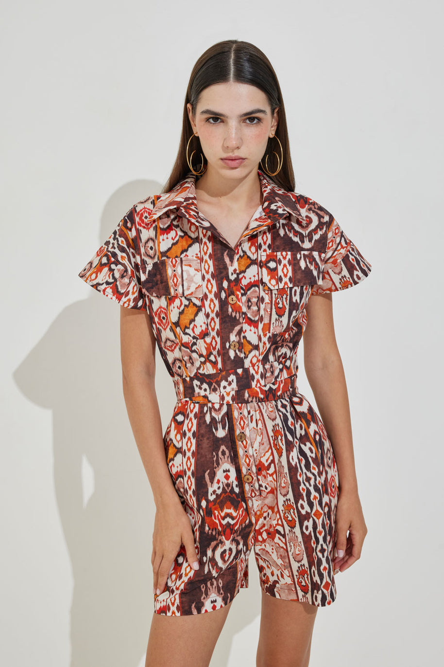 Printed Short Jumpsuit