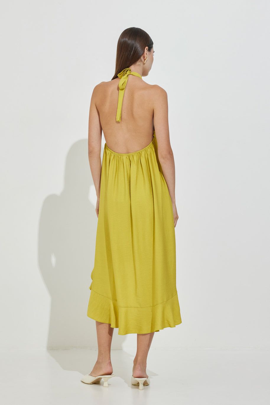 Asymmetrical Dress with Open Back