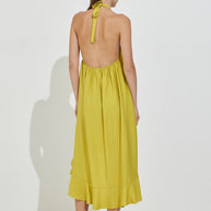 Asymmetrical Dress with Open Back