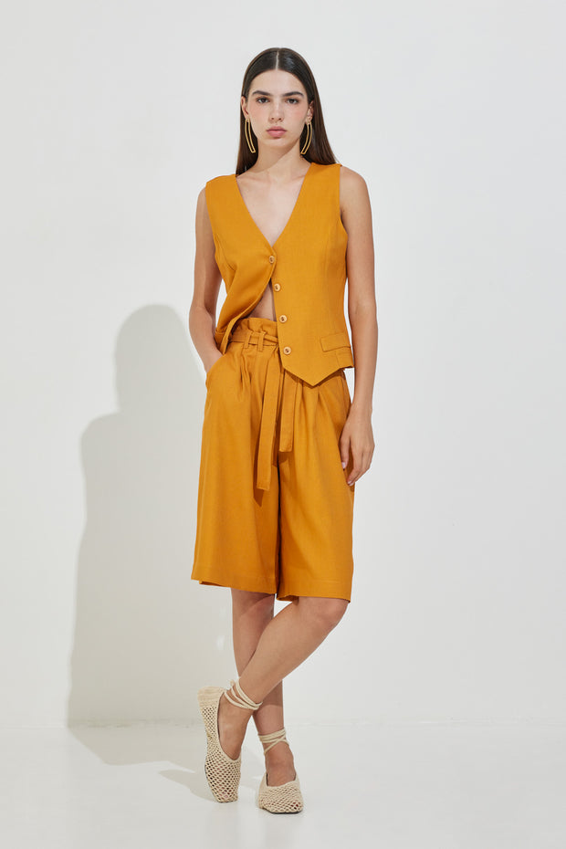 Linen Bermuda Shorts