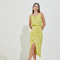 Midi Skirt with Ripped Detail