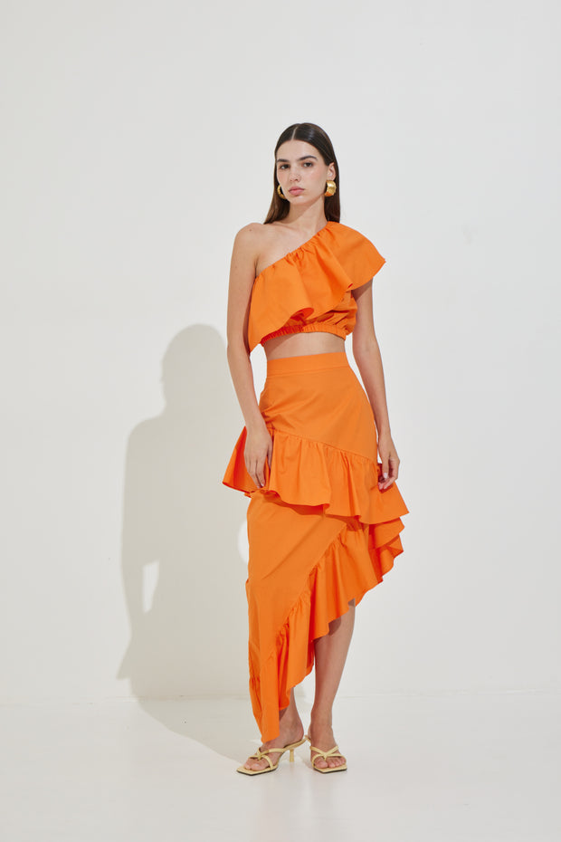 Μακριά Φούστα με Βολάν