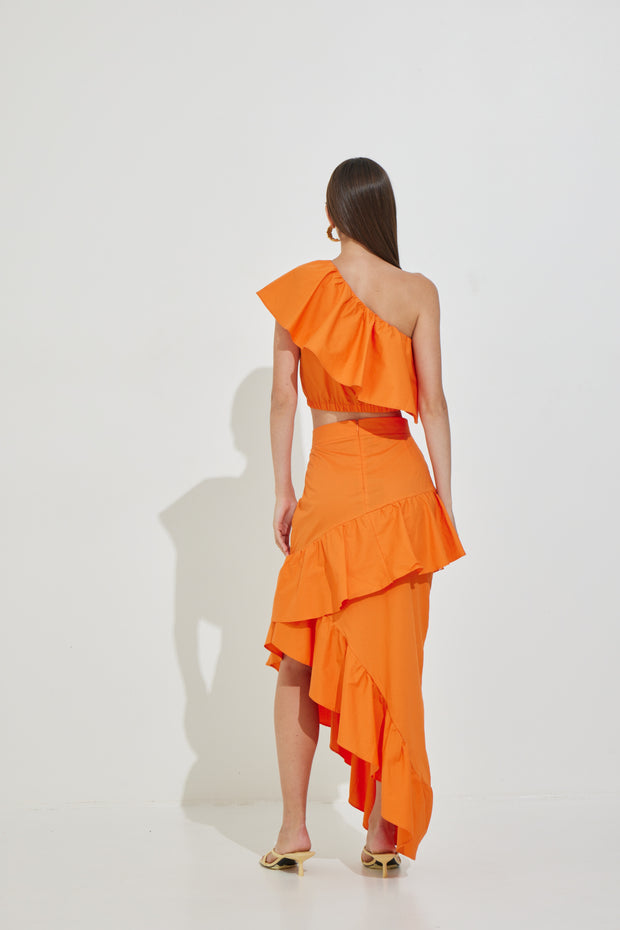 Μακριά Φούστα με Βολάν