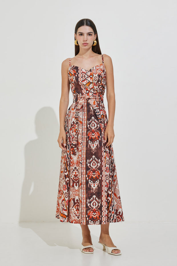 Αμάνικο Εμπριμέ Φόρεμα